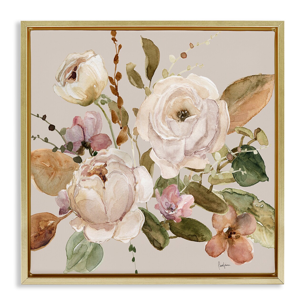 Stupell Industries Watercolor Blossom Bundle Floating Frame By Livi Finn